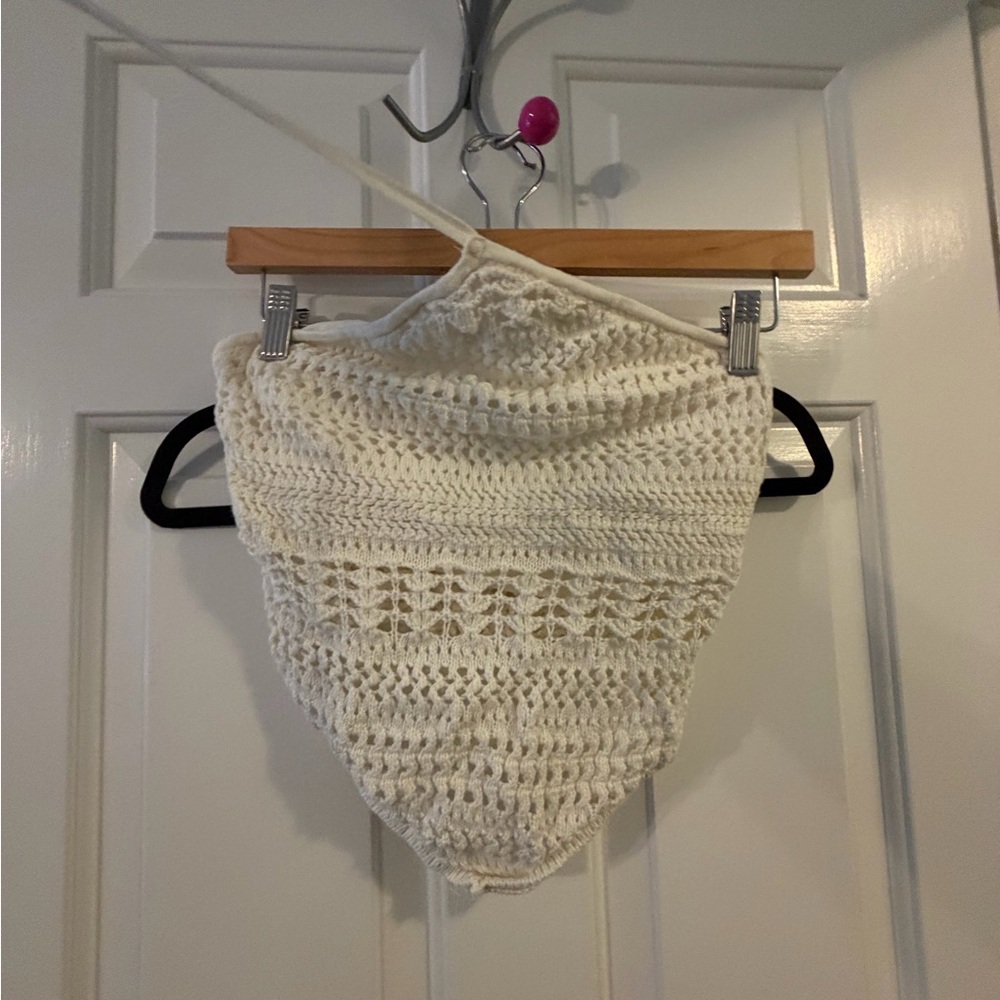 Abercrombie & Fitch Ivory Knit halter  Top